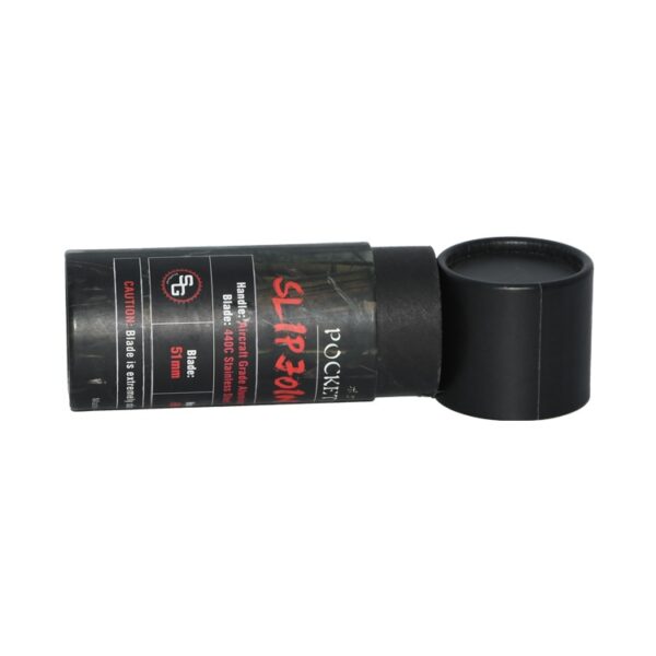 Black Cardboard Cylinder Box, Paper Tube Round Box for Knife Packaging with Sponge Holder