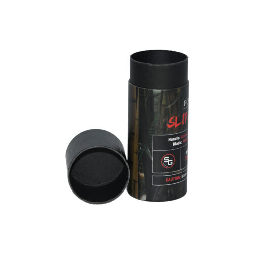 Black Cardboard Cylinder Box, Paper Tube Round Box for Knife Packaging with Sponge Holder