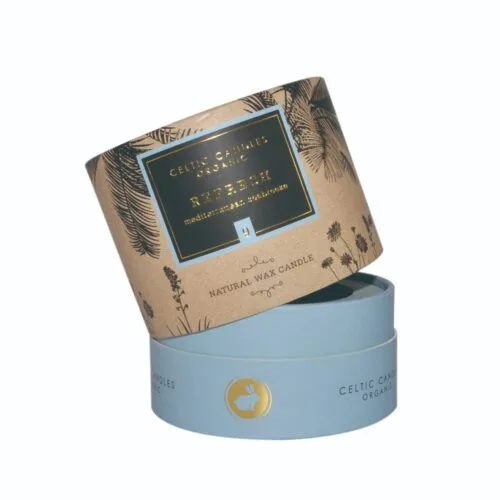 Emballage de bougies en tube de papier, emballage de bougies en tube de carton avec support EVA