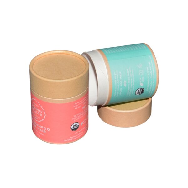 Cardboard Sifter Top Cans Kraft Paper Tubes for Dry Shampoo Powder Packaging