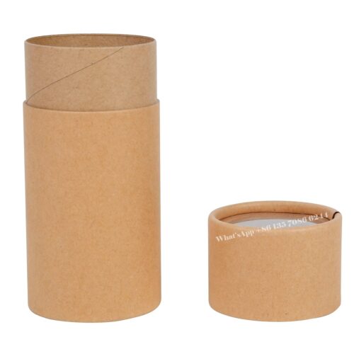 Crafted Kraft Paper Tube Box Packaging with Clear Window Crafted Kraft Paper Tube Box Packaging with Clear Window