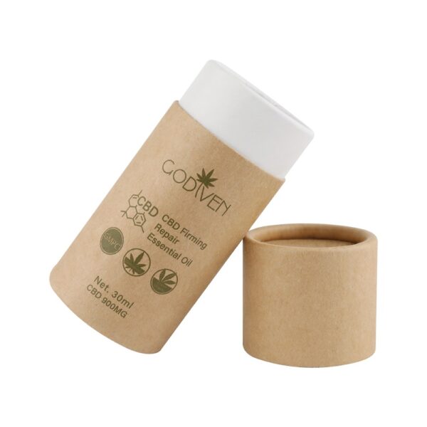 Custom CBD Essential Oil Kraft Paper Tube, Craft Cardboard Tube for Essential Oil Bottle