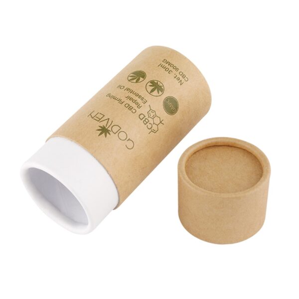 Custom CBD Essential Oil Kraft Paper Tube, Craft Cardboard Tube for Essential Oil Bottle