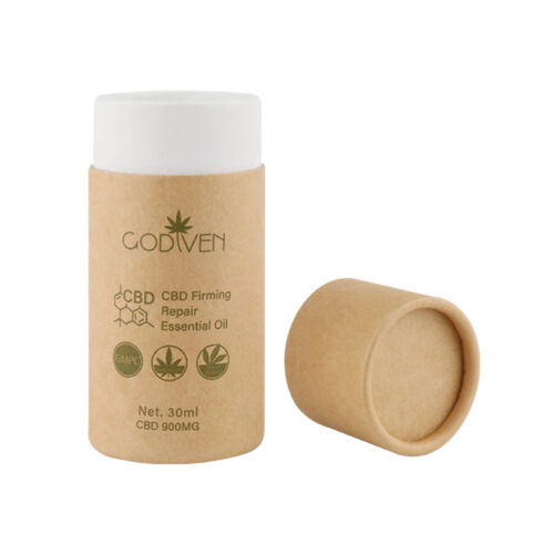 Custom CBD Essential Oil Kraft Paper Tube, Craft Cardboard Tube for Essential Oil Bottle Custom CBD Essential Oil Kraft Paper Tube, Craft Cardboard Tube for Essential Oil Bottle