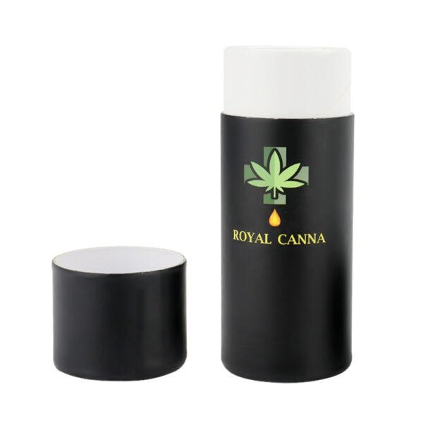 Custom CBD Oil Bottles Paper Tubes Packaging Black Cannabis Oil Paper Tube Boxes