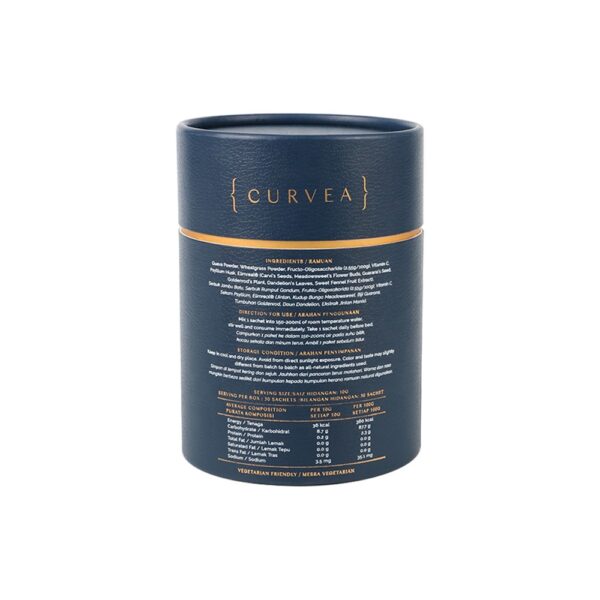 골드 핫 포일 스탬핑 로고가 있는 다이어트 쉐이크 포장용 맞춤형 팬시 종이 튜브 상자