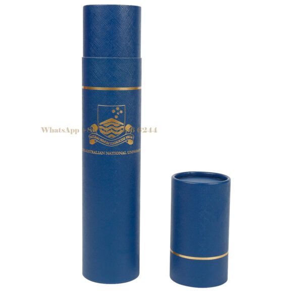 Custom Fancy Texture Paper Tube Box Packaging for Diploma