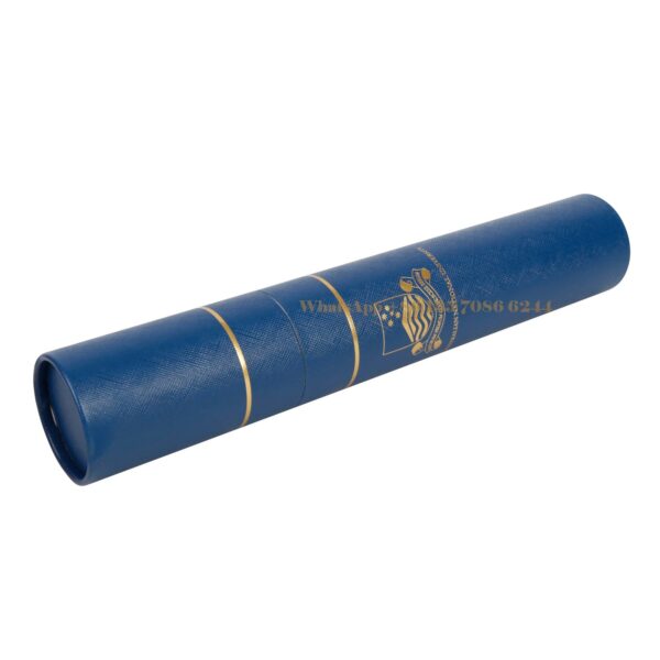 Custom Fancy Texture Paper Tube Box Packaging for Diploma