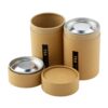 Custom Food Grade Metal Tinplate Cover Kraft Paper Tube Boxes for Tea Packaging