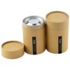 Custom Food Grade Metal Tinplate Cover Kraft Paper Tube Boxes for Tea Packaging