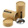 Custom Food Grade Metal Tinplate Cover Kraft Paper Tube Boxes for Tea Packaging