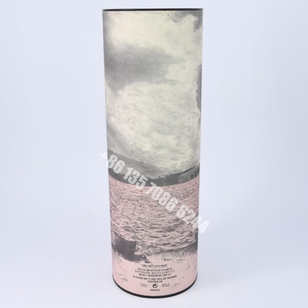 Embalagem de tubo redondo de papel para garrafa de champanhe com logótipo personalizado