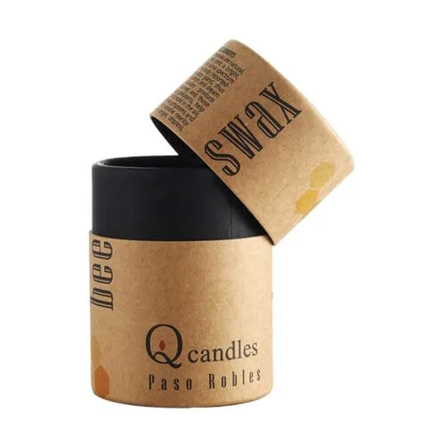 Custom Paper Tubes for Candle Packaging, Kraft Paper Round Candle Box Tube Packaging