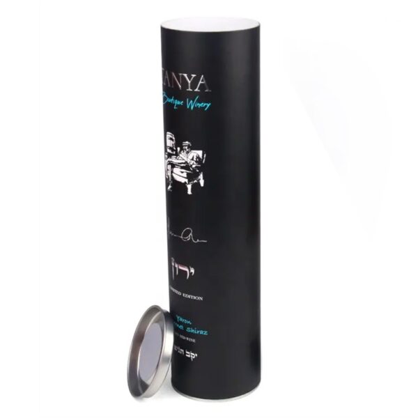 Custom Printed Metal Lid Wine Whiskey Bottle Tube Packaging Custom Printed Metal Lid Wine Whiskey Bottle Tube Packaging
