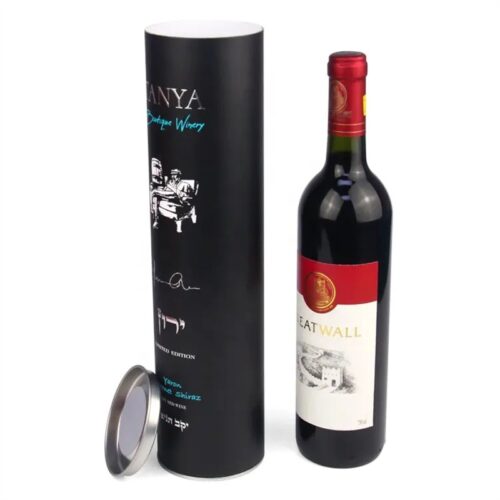 Custom Printed Metal Lid Wine Whiskey Bottle Tube Packaging Custom Printed Metal Lid Wine Whiskey Bottle Tube Packaging