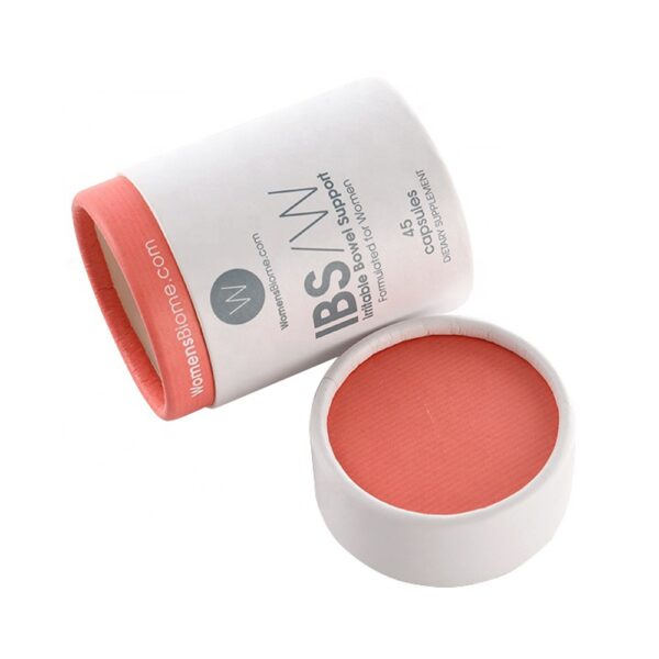 Custom Printing Matt White Cardboard Cylinder Tube Box for Dietary Supplements Packaging Custom Printing Matt White Cardboard Cylinder Tube Box for Dietary Supplements Packaging