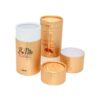 Custom Rose Gold Cardboard Round Tube Boxes Paper Cylinder Cosmetic Power Packaging Tubes