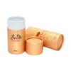 Custom Rose Gold Cardboard Round Tube Boxes Paper Cylinder Cosmetic Power Packaging Tubes