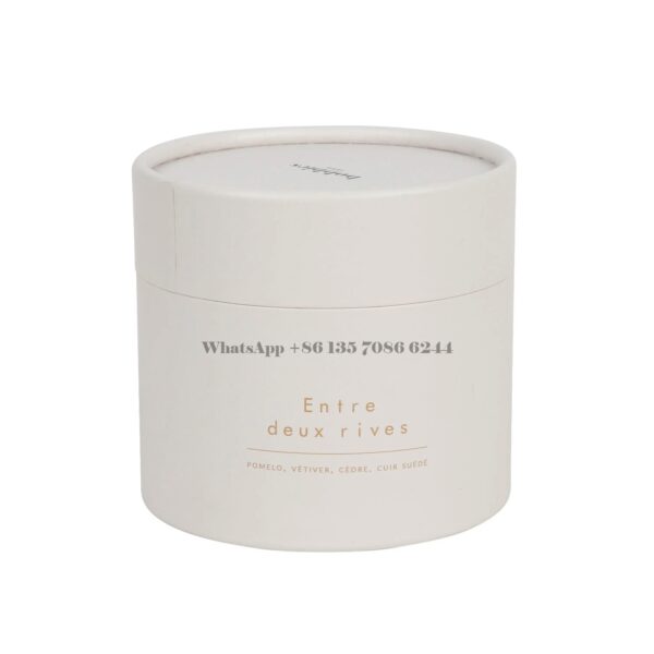 Custom Round Shape Scented Candle Cardboard Tube Packaging