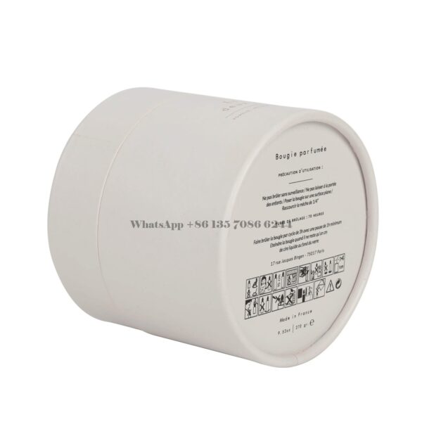 Custom Round Shape Scented Candle Cardboard Tube Packaging