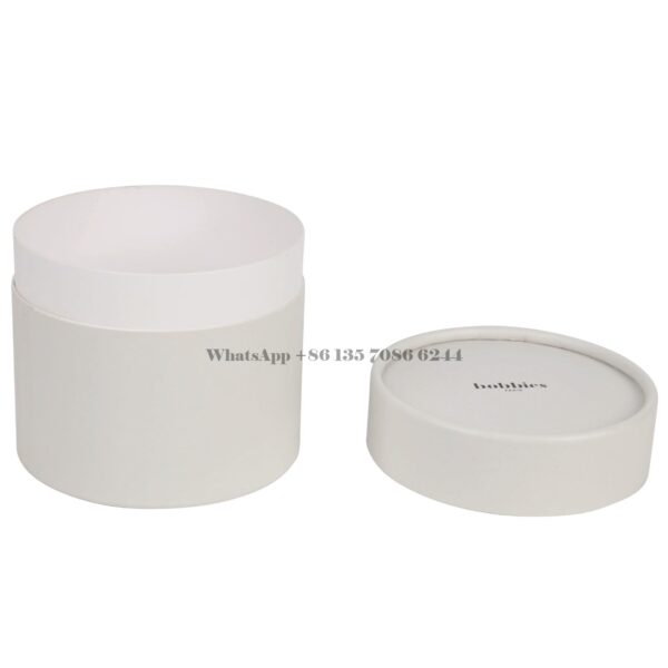 Custom Round Shape Scented Candle Cardboard Tube Packaging