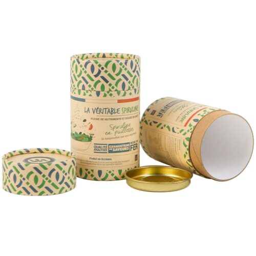 Custom Spice Paper Canister Seasoning Paper Cans Salt Paper Tube Packaging with Metal Plate Custom Spice Paper Canister Seasoning Paper Cans Salt Paper Tube Packaging with Metal Plate