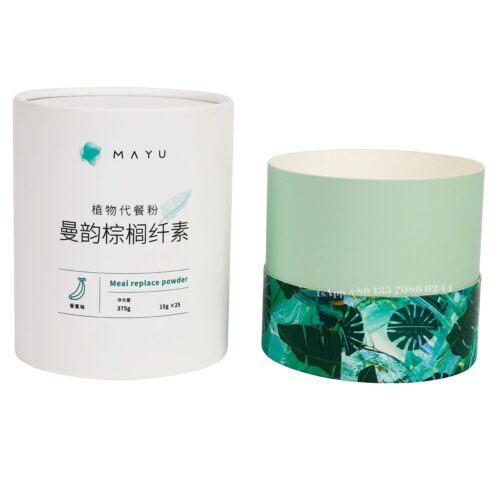 Tubo de cartão telescópico personalizado para substituto de refeição em pó