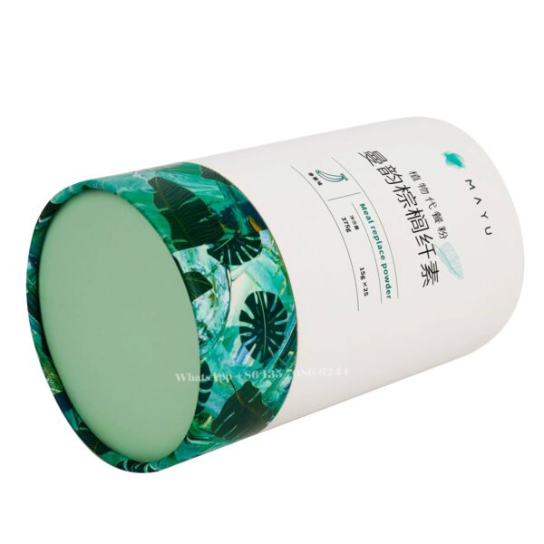 Tubo de cartão telescópico personalizado para substituto de refeição em pó