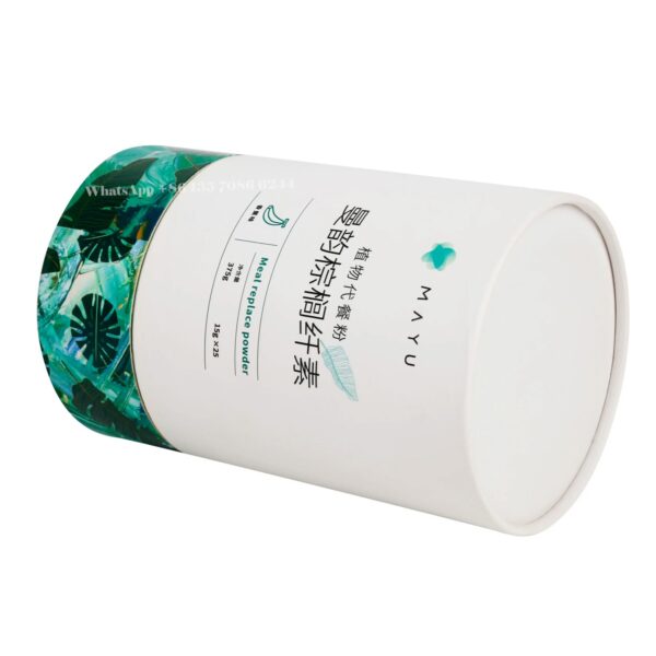 Tubo de cartão telescópico personalizado para substituto de refeição em pó