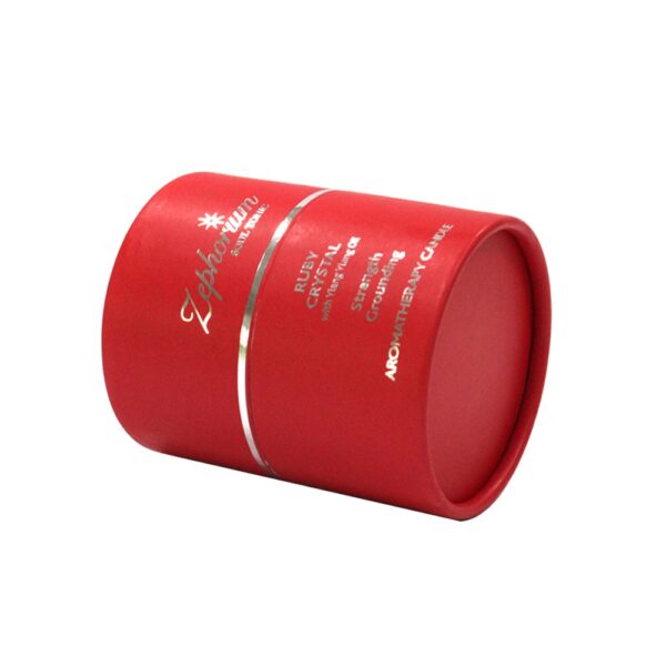 Customized Cardboard Tube Boxes for Wax Candle and Candle Jars with Ribbon Handle Customized Cardboard Tube Boxes for Wax Candle and Candle Jars with Ribbon Handle