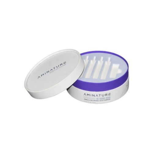 Customized Matt White Cardboard Tube Packaging for Skin Care Set with Velvet Holder