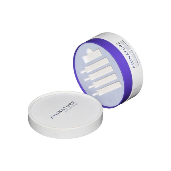 Customized Matt White Cardboard Tube Packaging for Skin Care Set with Velvet Holder