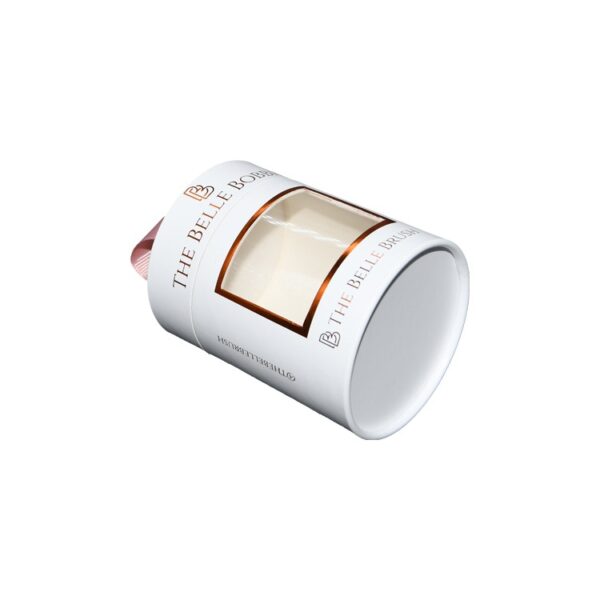 Customized Paper Tube Packaging for Hair Band with Clear Window and Silk Handle