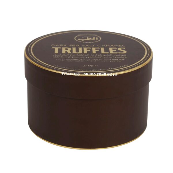 Decorative Custom Truffle Paper Tube Round Boxes Packaging