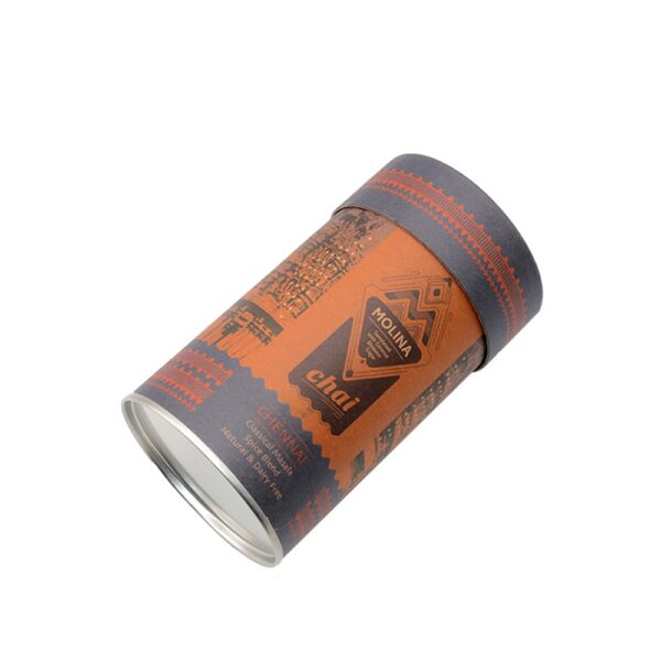 Latas de papel com tampa fácil de retirar, latas de papel redondas de qualidade alimentar com tampa fácil de abrir