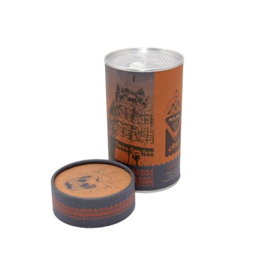 Latas de papel com tampa fácil de retirar, latas de papel redondas de qualidade alimentar com tampa fácil de abrir