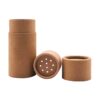 Eco Friendly Kraft Paper Cardboard Tube Box Container Salt Shaker, Spice Tube with Paper Sifter