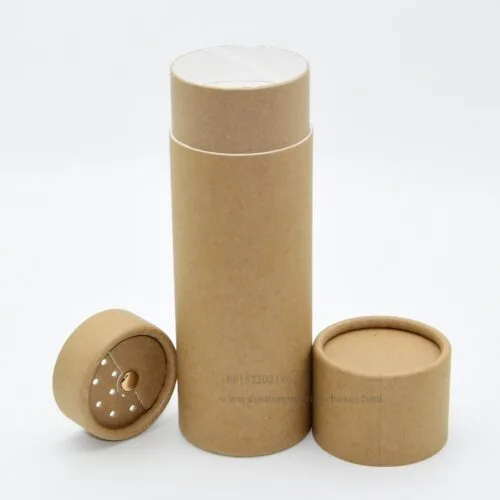 Tube en papier écologique pour épices de qualité alimentaire Tube en papier pour l'emballage de poudres alimentaires en gros