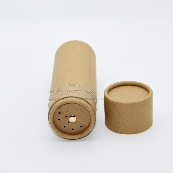 Tubo de papel para especiarias ecológico Tubo de papel para embalagem de alimentos em pó por atacado de grau alimentar