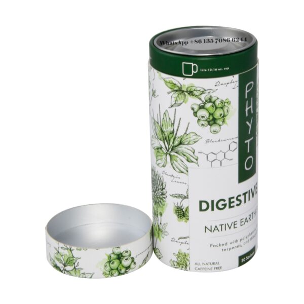 Exquisite Stylish Blend Tea Paper Tube Packaging Round Box