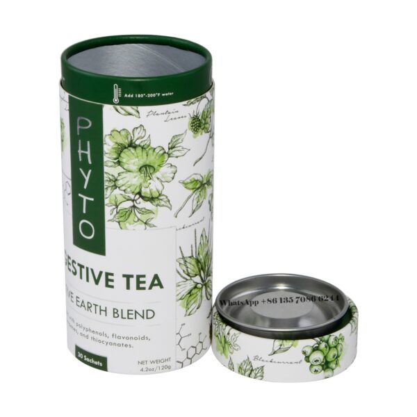 Exquisite Stylish Blend Tea Paper Tube Packaging Round Box
