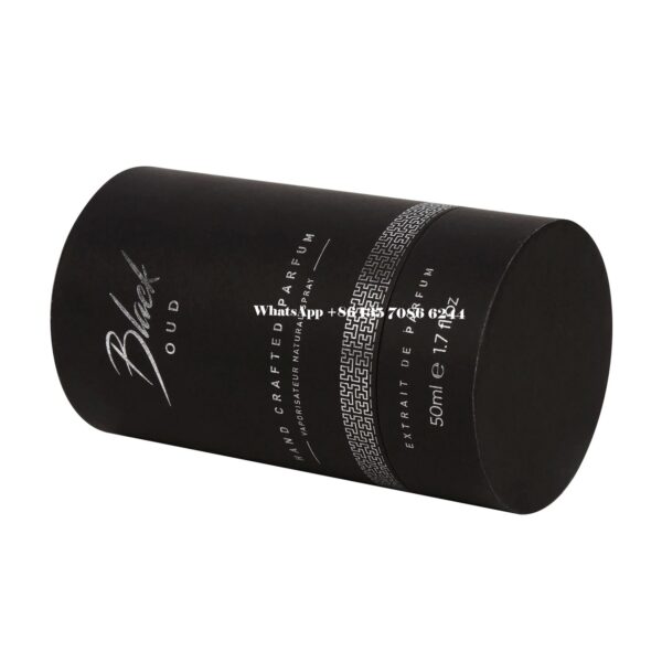 Flat Edge Custom Perfume Paper Cylinder Box Tube Packaging