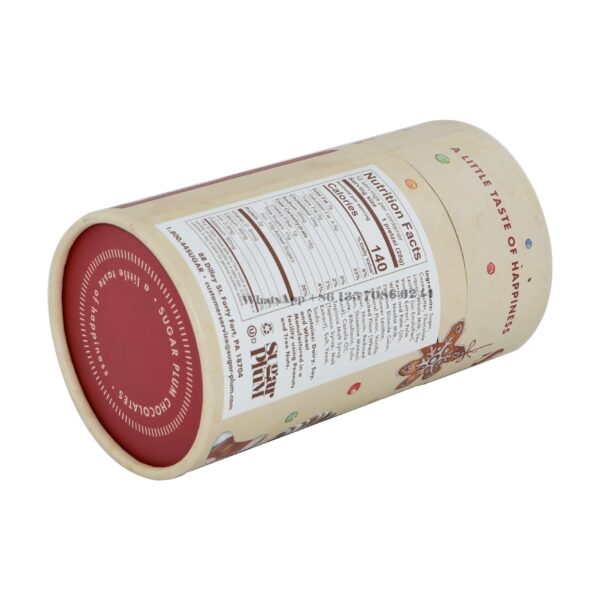 Pretzels de chocolate de calidad alimentaria Cajas cilíndricas de papel de bote