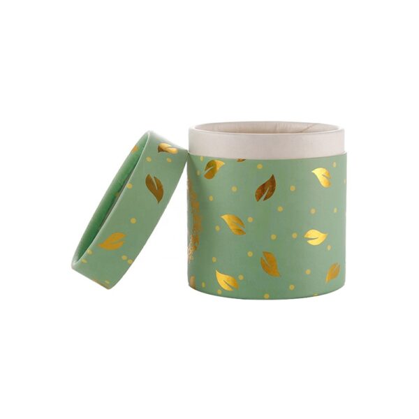 Caja de papel cilíndrica de té de muestra gratis, lata de tubo de envasado hermético para alimentos, bote de té de papel