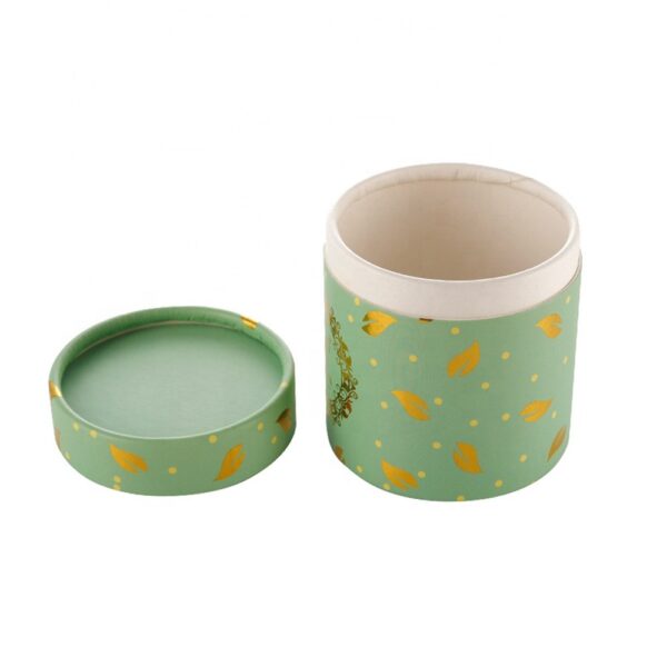 Caja de papel cilíndrica de té de muestra gratis, lata de tubo de envasado hermético para alimentos, bote de té de papel