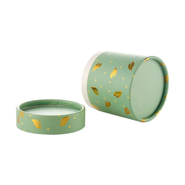 Caja de papel cilíndrica de té de muestra gratis, lata de tubo de envasado hermético para alimentos, bote de té de papel