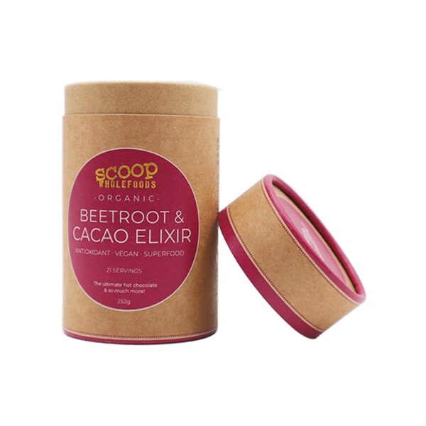 Kraft Food Grade Cacao Elixir Paper Tube Packaging Wholesale