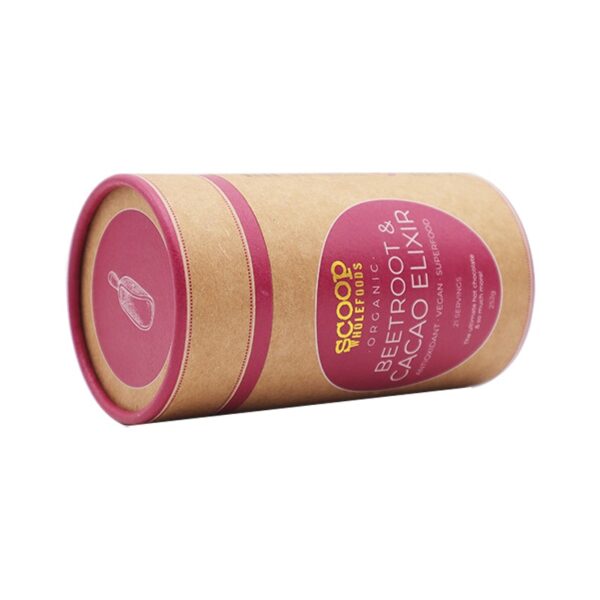 Kraft Food Grade Cacao Elixir Paper Tube Packaging Wholesale