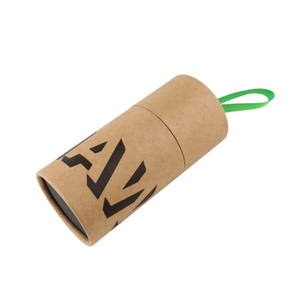 Kraft Paper Tube Packaging with Silk Handle, Natural Brown Cardboard Cylinder Boxes