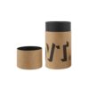 Kraft Paper Tube Packaging with Silk Handle, Natural Brown Cardboard Cylinder Boxes